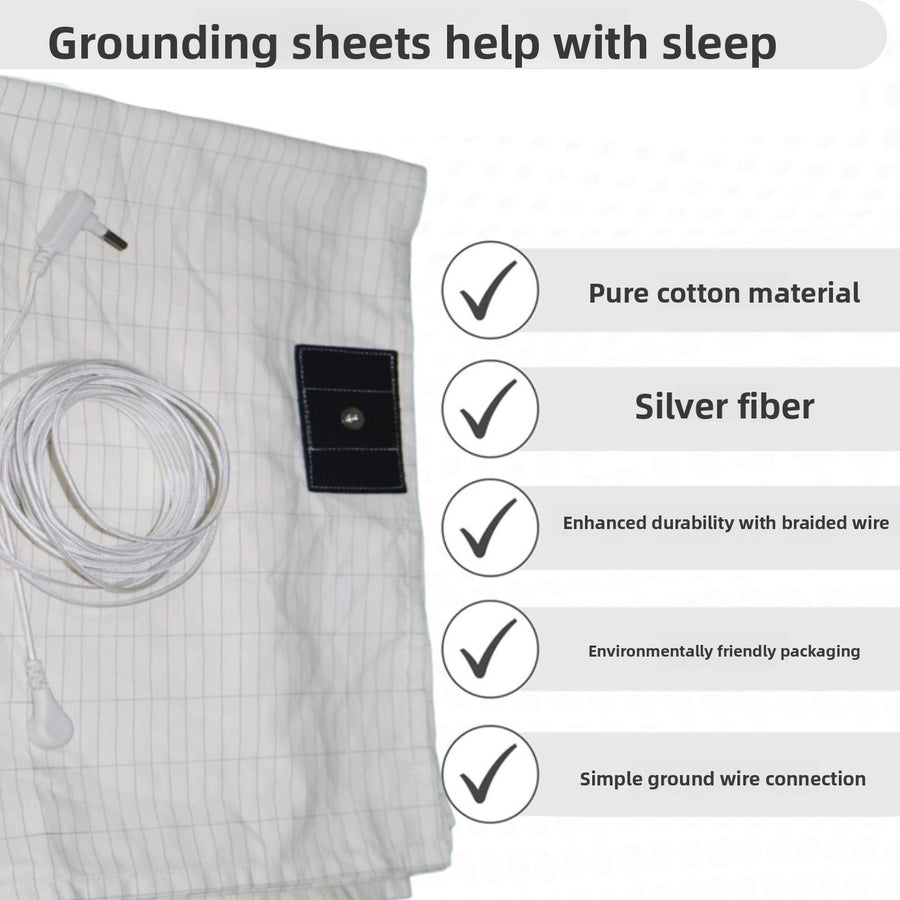 Grounding Sheet for Bed — Silver Earthing Sheet, UK Plug | OHM Sleep